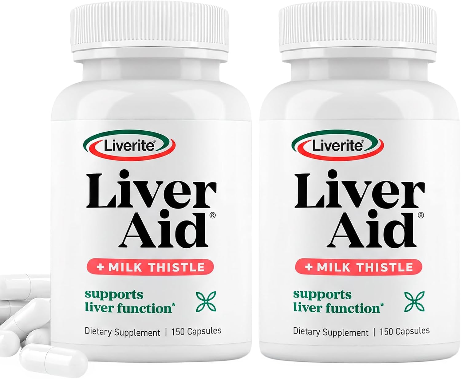 LIVERITE Liver Aid with Milk Thistle 60 Capsules, Liver Support Supplement with Amino Acids, Choline, Milk Thistle & Vitamin B12 – Supports Healthy Liver Function, Energy & Metabolism