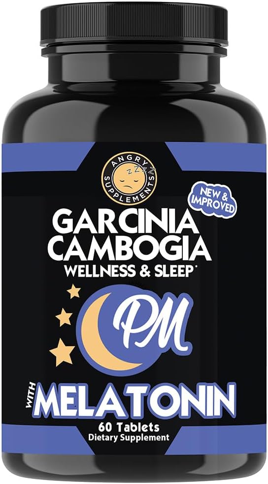 Garcinia Cambogia PM Weight Loss Sleep, All Natural Supplement w/Valerian Root & Melatonin to Help Burn Fat Overnight, Night Time Appetite Suppressant