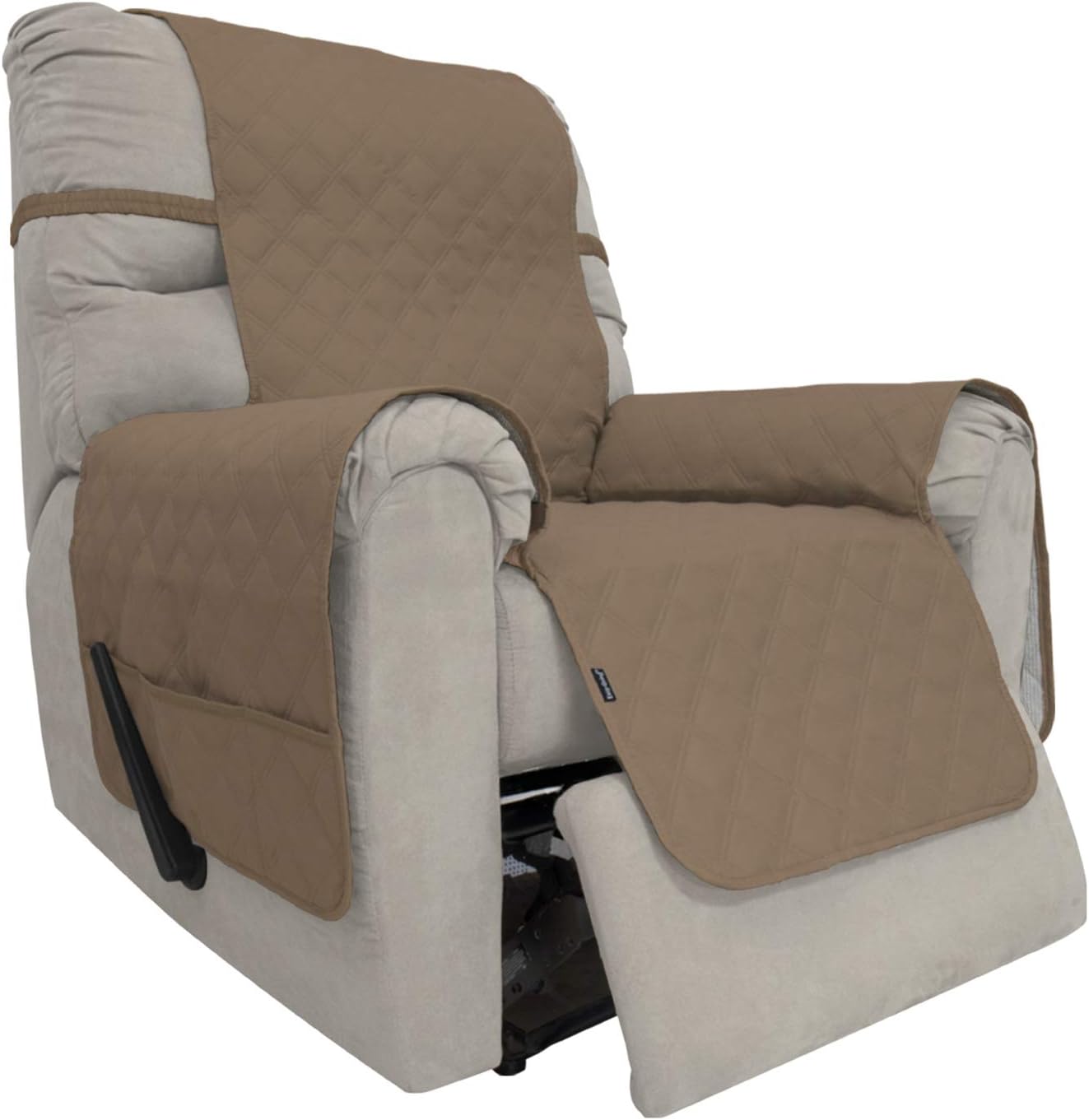 Easy-Going Waterproof Non-Slip Couch Cover, Small Recliner, Chocolate