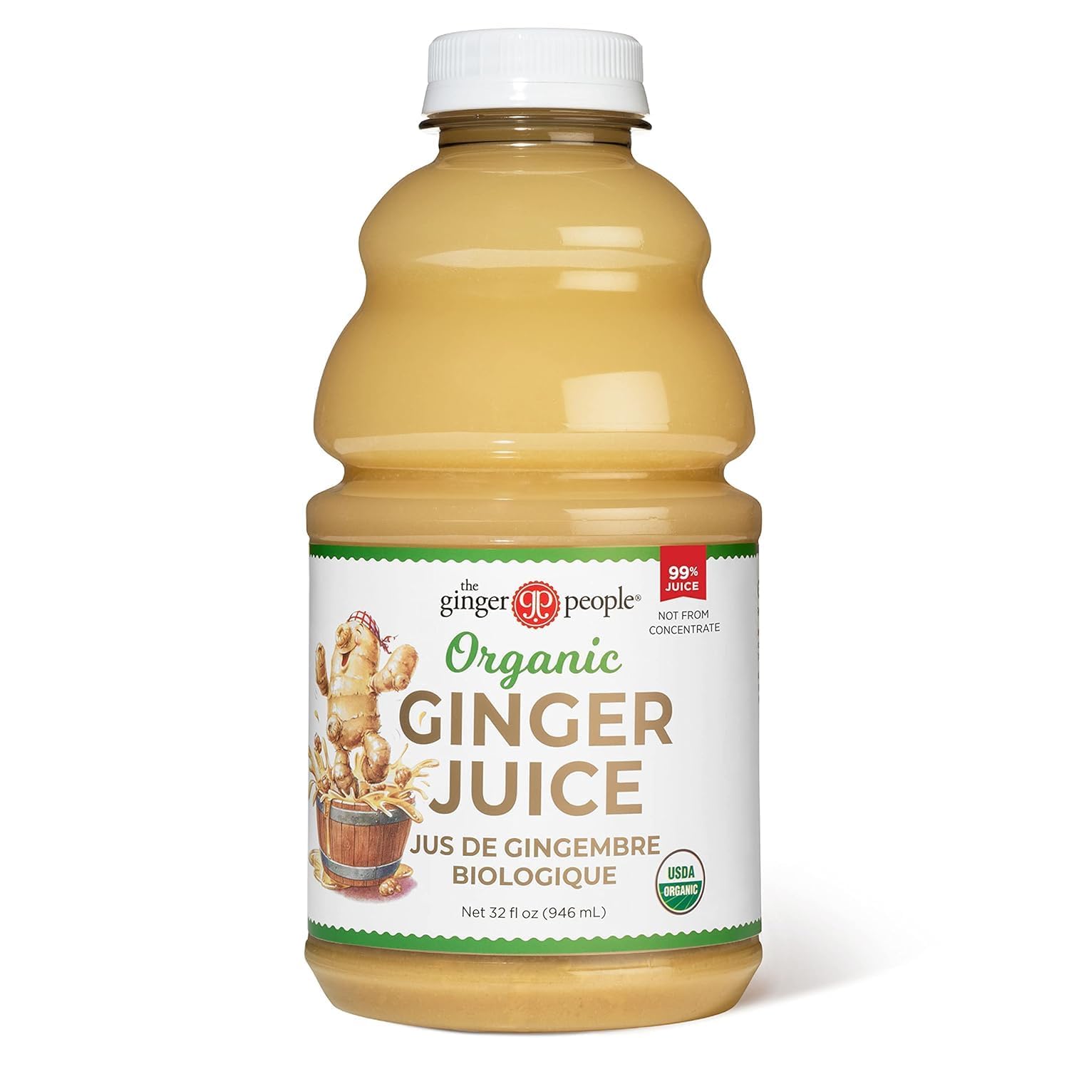 Organic Turmeric Juice, 99% Pure Turmeric Juice by The Ginger People – Drug Free Support, Non-GMO, Premium Quality, 32 Fl oz Bottle (Pack of 1)