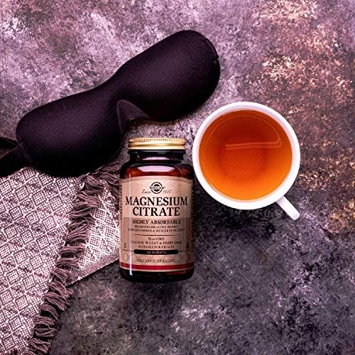 Solgar Magnesium Citrate, 120 Tablets - Promotes Calm, Non-GMO, Gluten Free | Supports Muscle Function and Relaxation, Gluten Free - 120 Tablet Serving