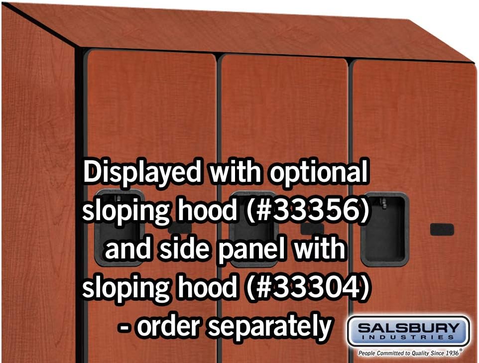 Salsbury Industries 2-Tier S-Style Designer Wood Locker with Three Wide Storage Units, 6-Feet High by 18-Inch Deep, Mahogany