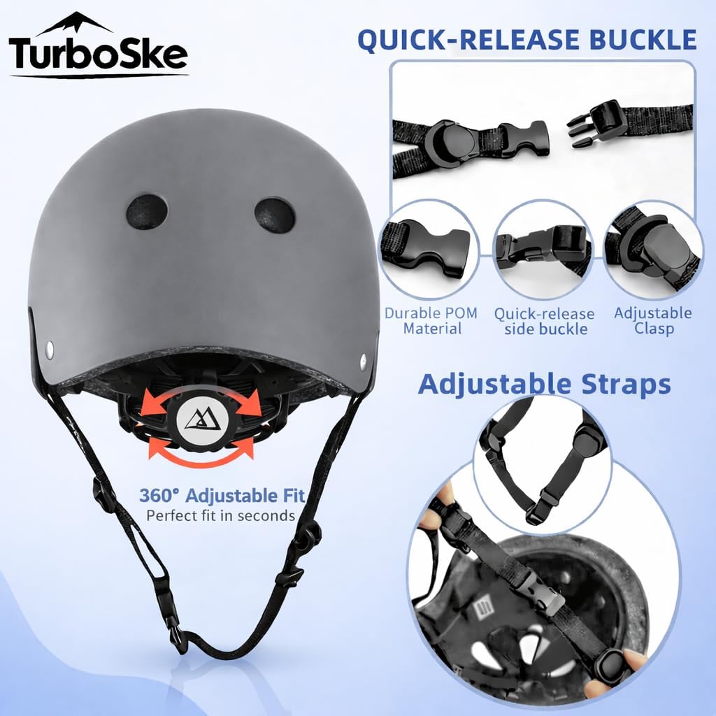 Skateboard Helmet,BMX Bike Multi-Sport Helmet for Youth,Men Women