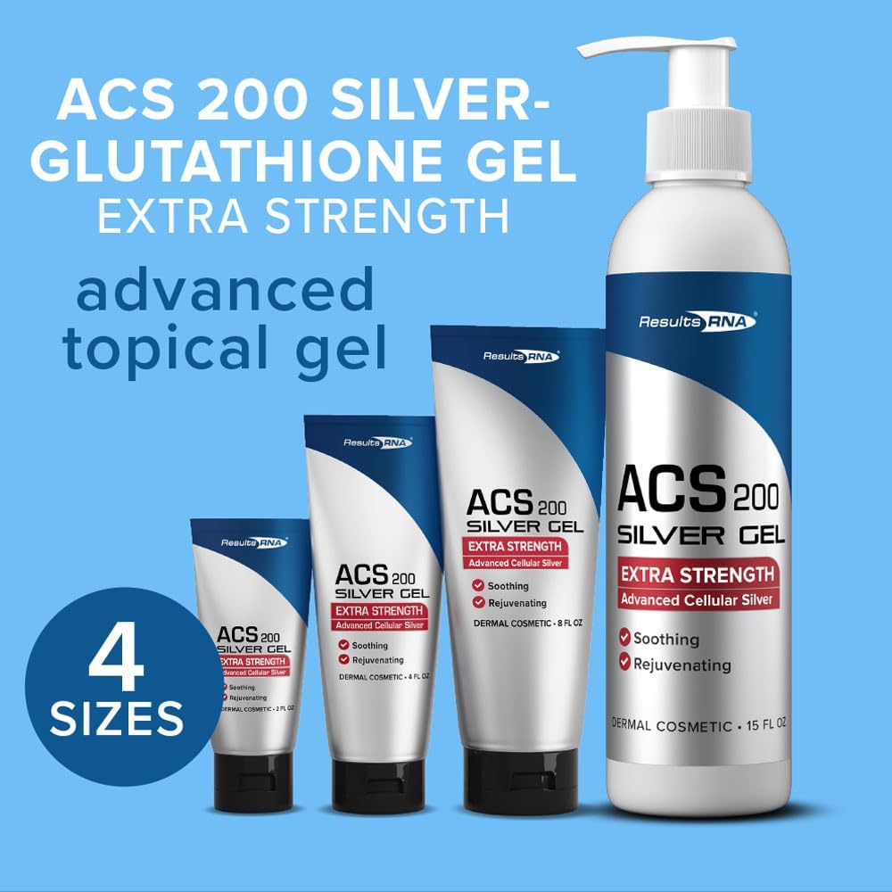 Results RNA - ACS 200 Silver-Glutathione Gel – Advanced Cellular Colloidal Silver Gel for Wound Care & Superior Dermal Healing. Clinically Proven (2 oz - 30 Day)