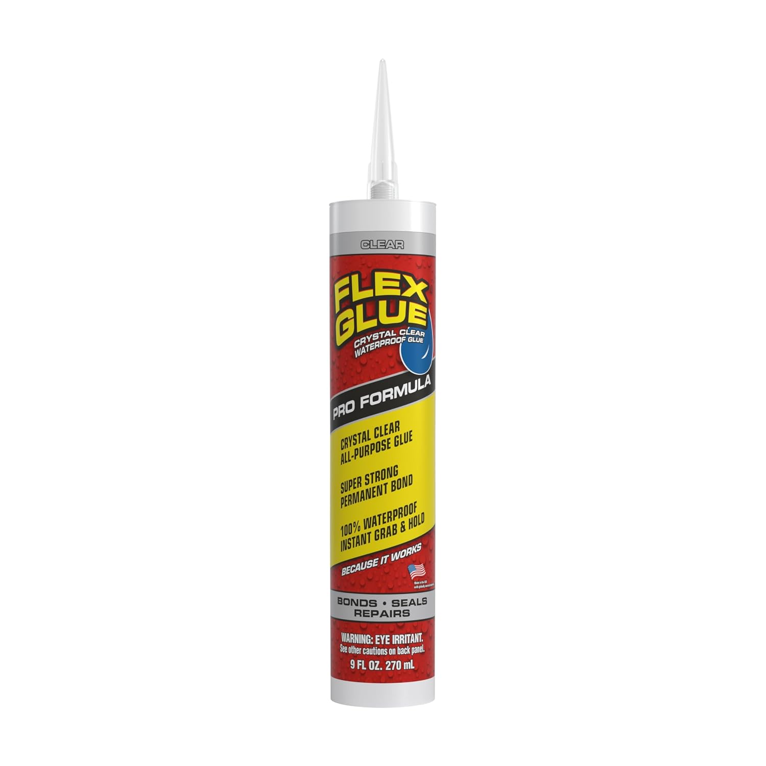 Flex Glue, Super Strong, Rubberized Waterproof Adhesive, Works Underwater, Use on Pools, Showers, Outdoors, Concrete, Brick, Pavers, UV Resistant