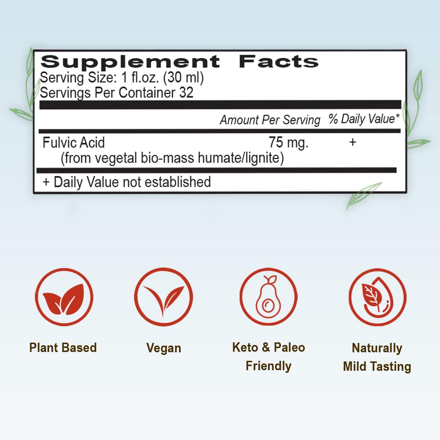 Vital Earth Minerals Fulvic Minerals Liquid – Fulvic Acid Supplement with 70+ Trace Minerals, Electrolytes for Energy & Vitality, 32 Oz + 1 Oz Cup