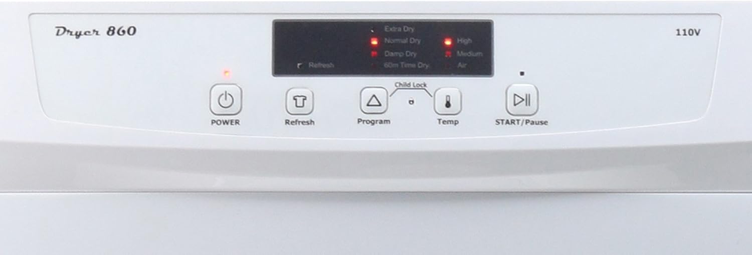 Equator ED860 Compact 3.5cu.ft. Dryer-Sensor Dry/Refresh function