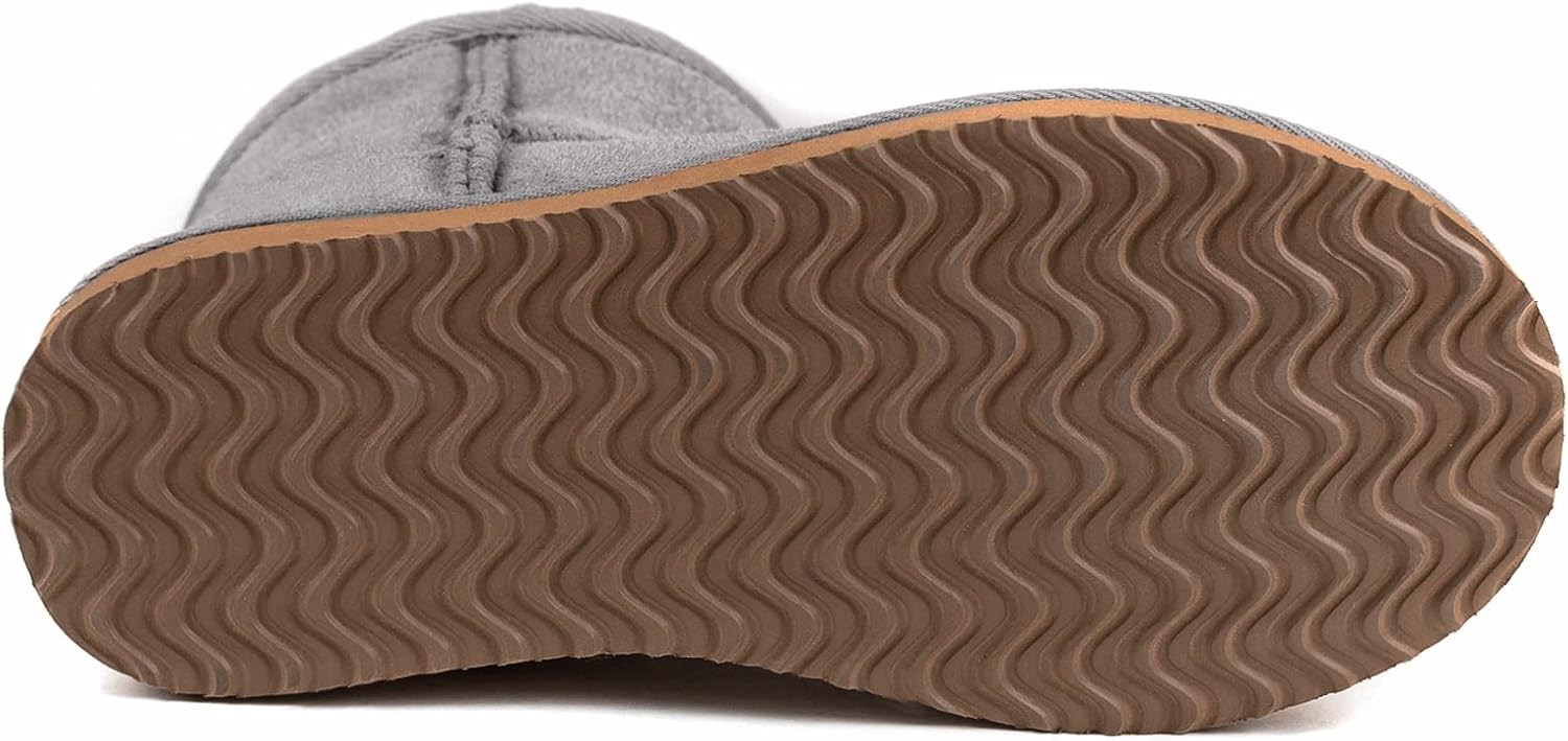 Zizor Women's Cozy Short Bootie Slippers, Winter Warm Hard Bottom House Shoes with Fuzzy Lining
