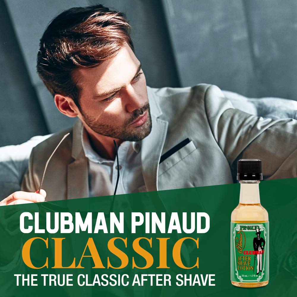 Clubman Pinaud After Shave Lotion, Soothes Skin After Shaving With Masculine Fragrance 1.7 fl. Oz x 2 packs