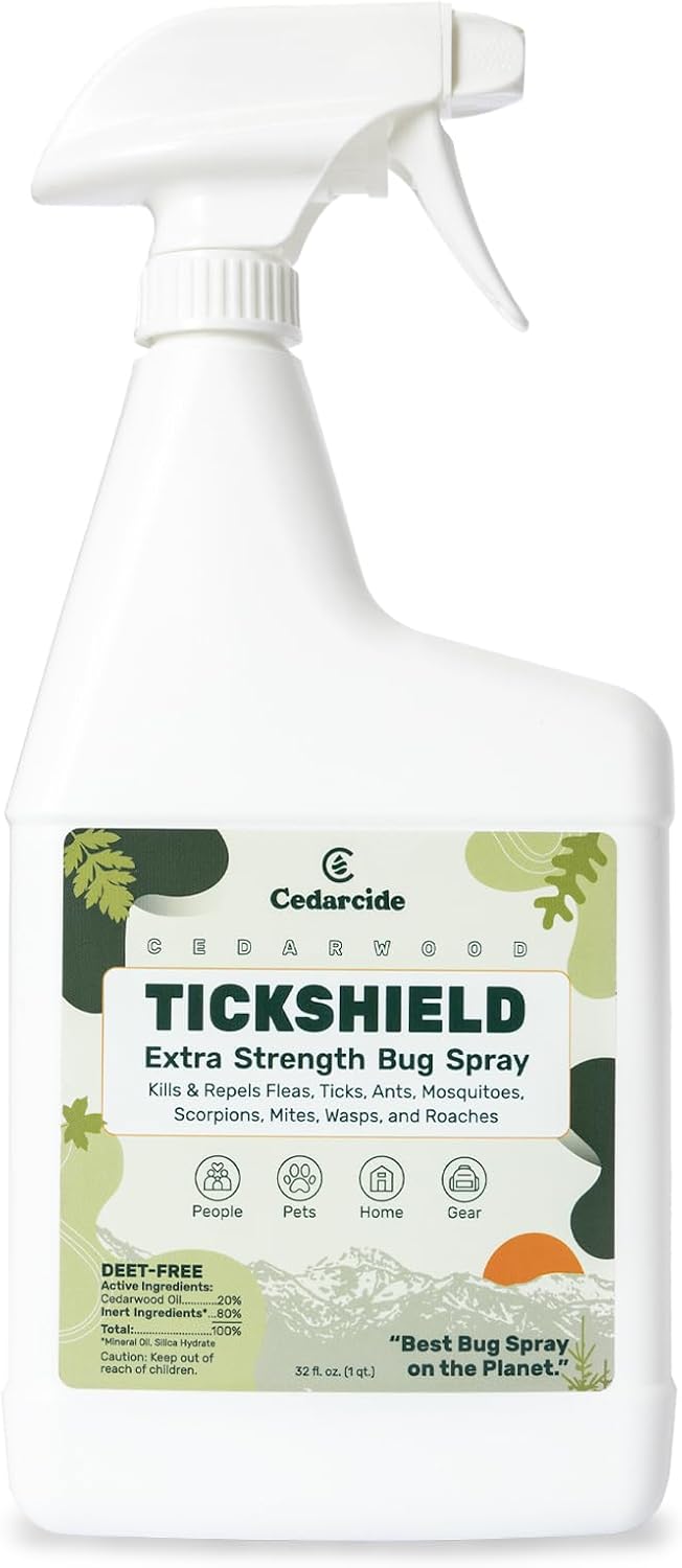 Tickshield Extra-Strength Bug Spray | Our Original Formula with an Extra Kick | for People, Gear, & Animals Over 20 Lbs (Pint)