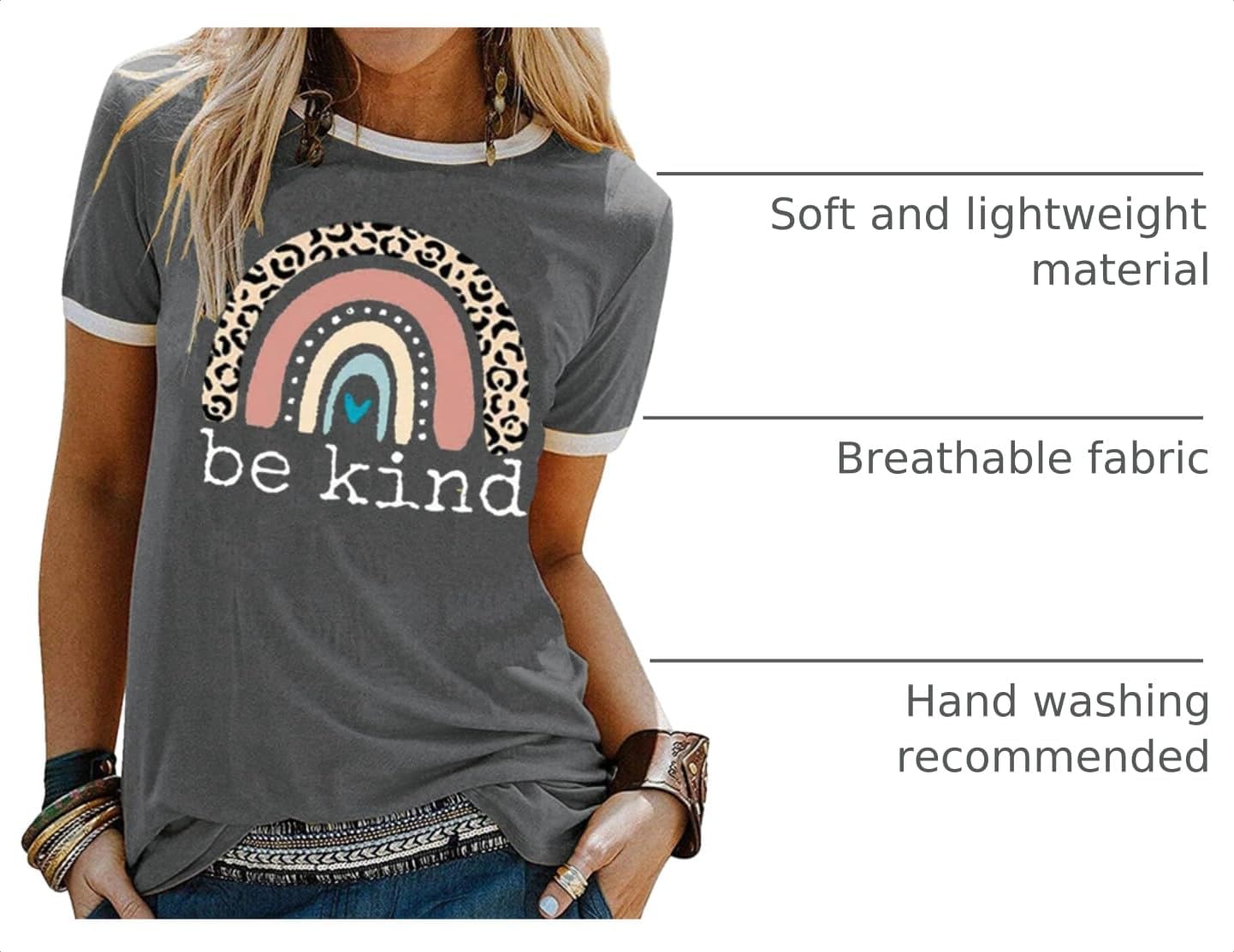 YEXIPO Graphic Tees for Women Short Sleeve Summer Tops Casual Cute T Shirts