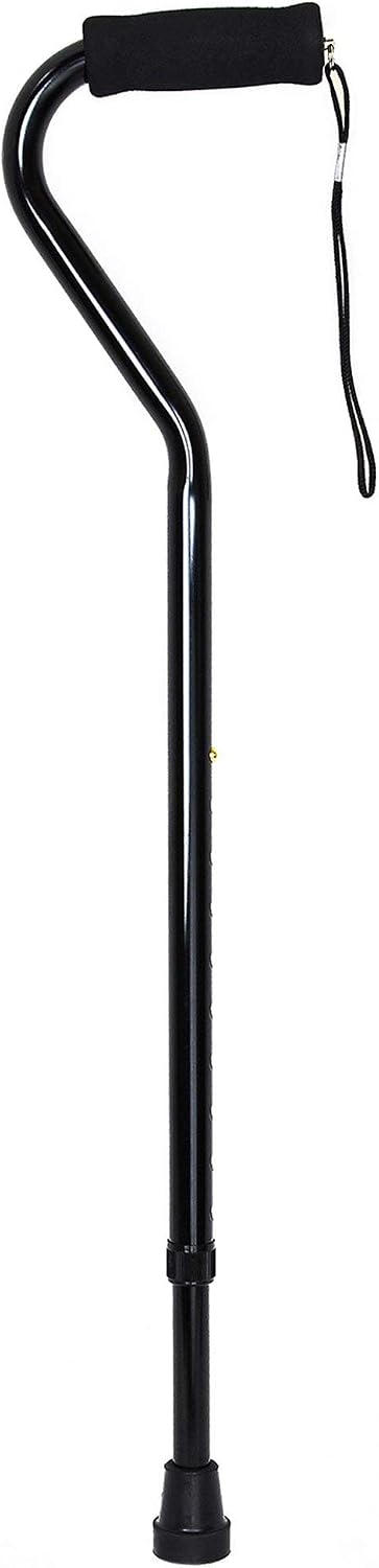 McKesson Cane, Black, 30 in, 39 in, 1 ct | Offset-Handle, Aluminum