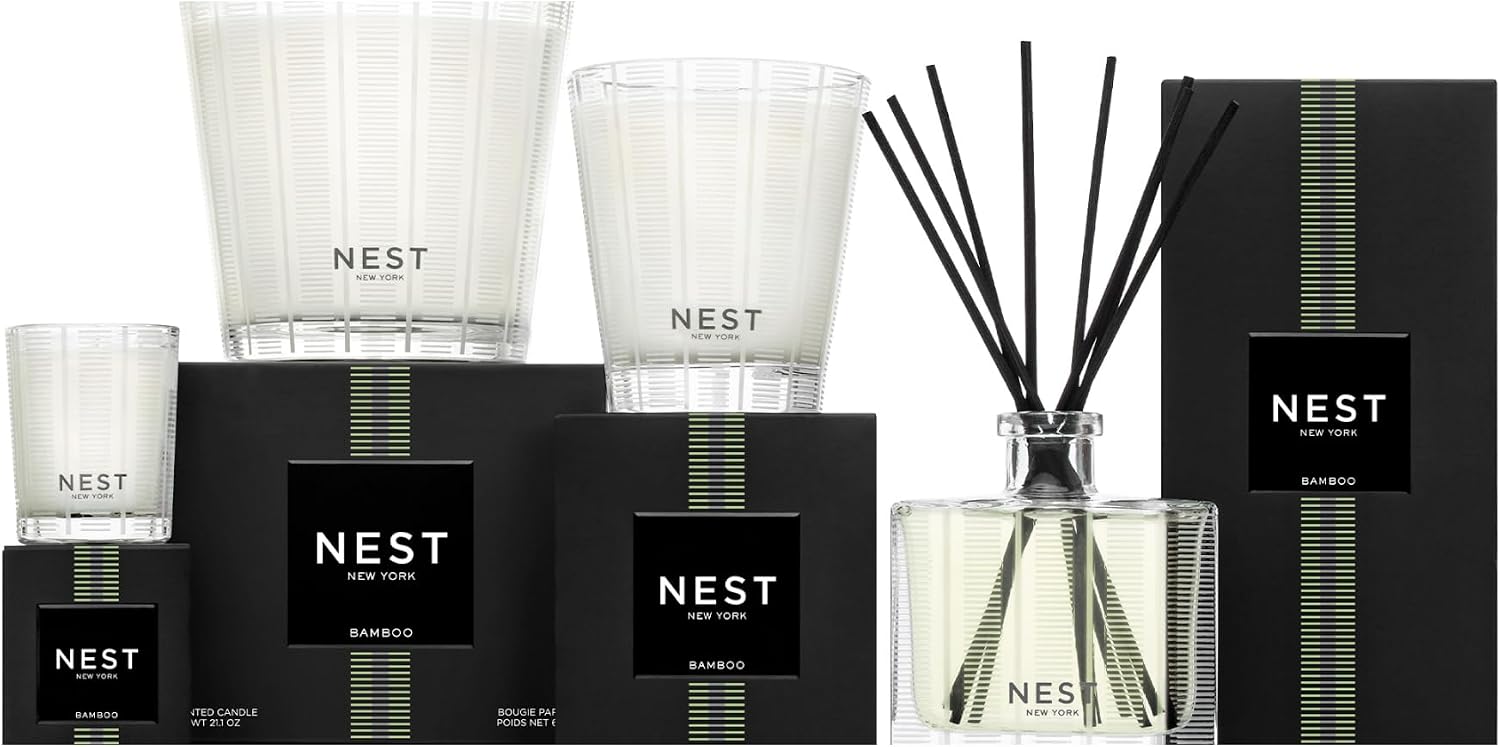 NEST New York Scented Classic Candle, Grapefruit - 8.1 oz - Up to 60-Hour Burn Time - Reusable Glass Vessel