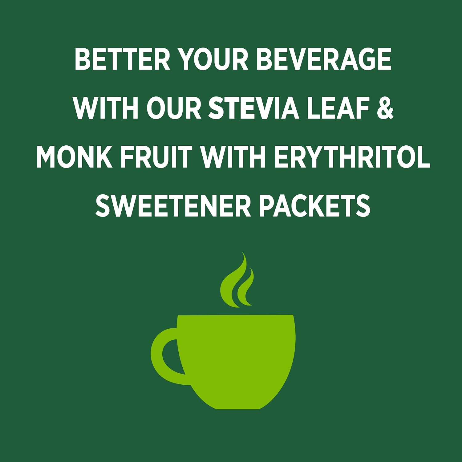 Whole Earth Sweetener Co. NATURE SWEET Stevia & Monk Fruit Sweetener, Erythritol Sweetener, Sweet Leaf Stevia Packets, Sugar Substitute, Natural Sweetener, 80 Count