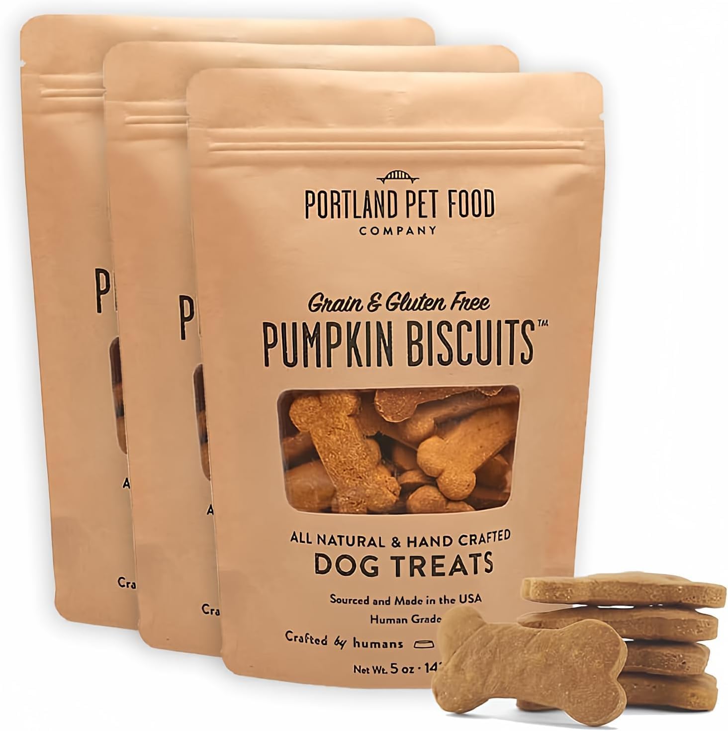 Portland Pet Food Dog Treats Variety, Healthy, Grain-Free Biscuits, 3 Pack