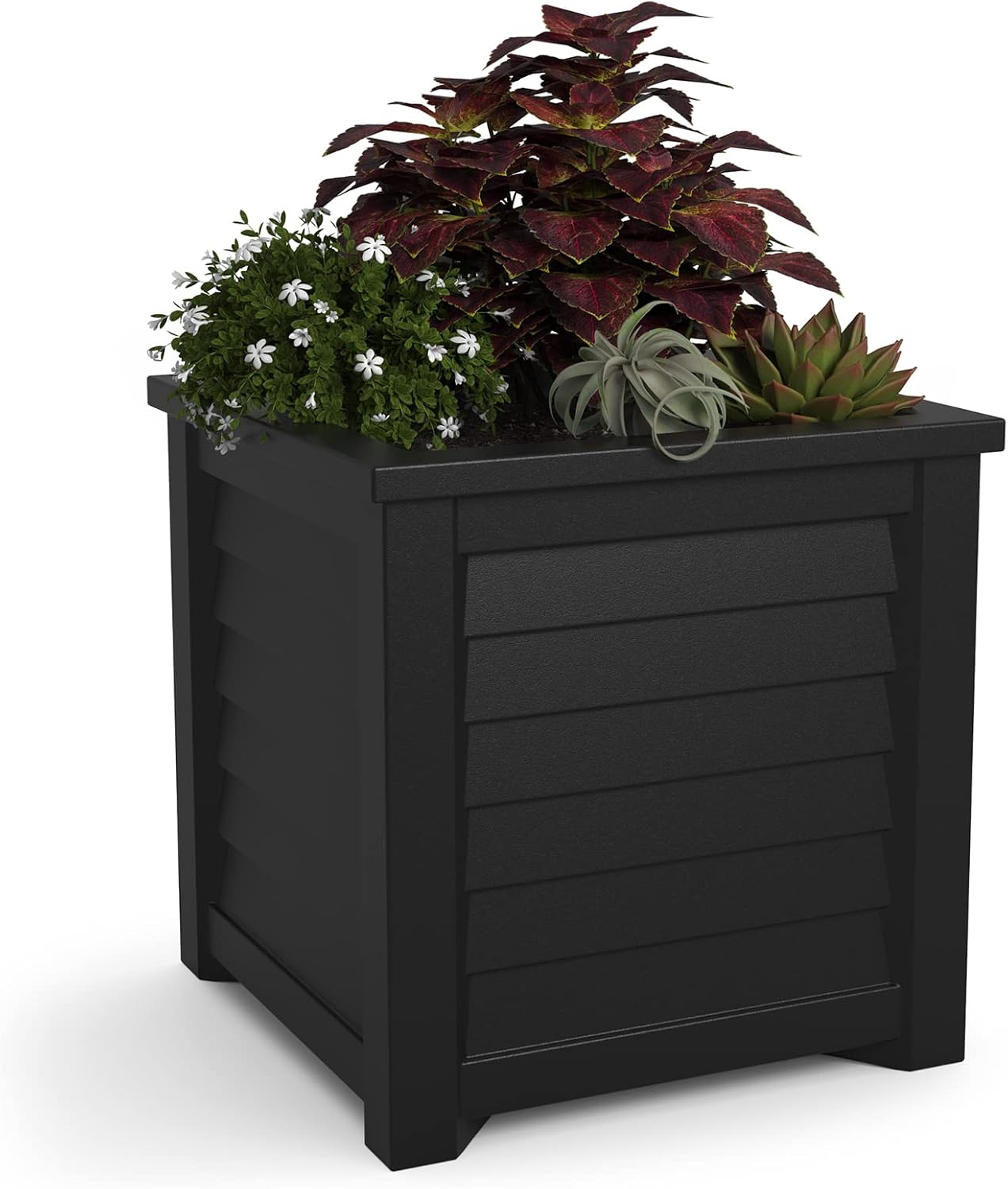 Mayne 5866-W Lakeland Square Patio Planter, 16x16, White