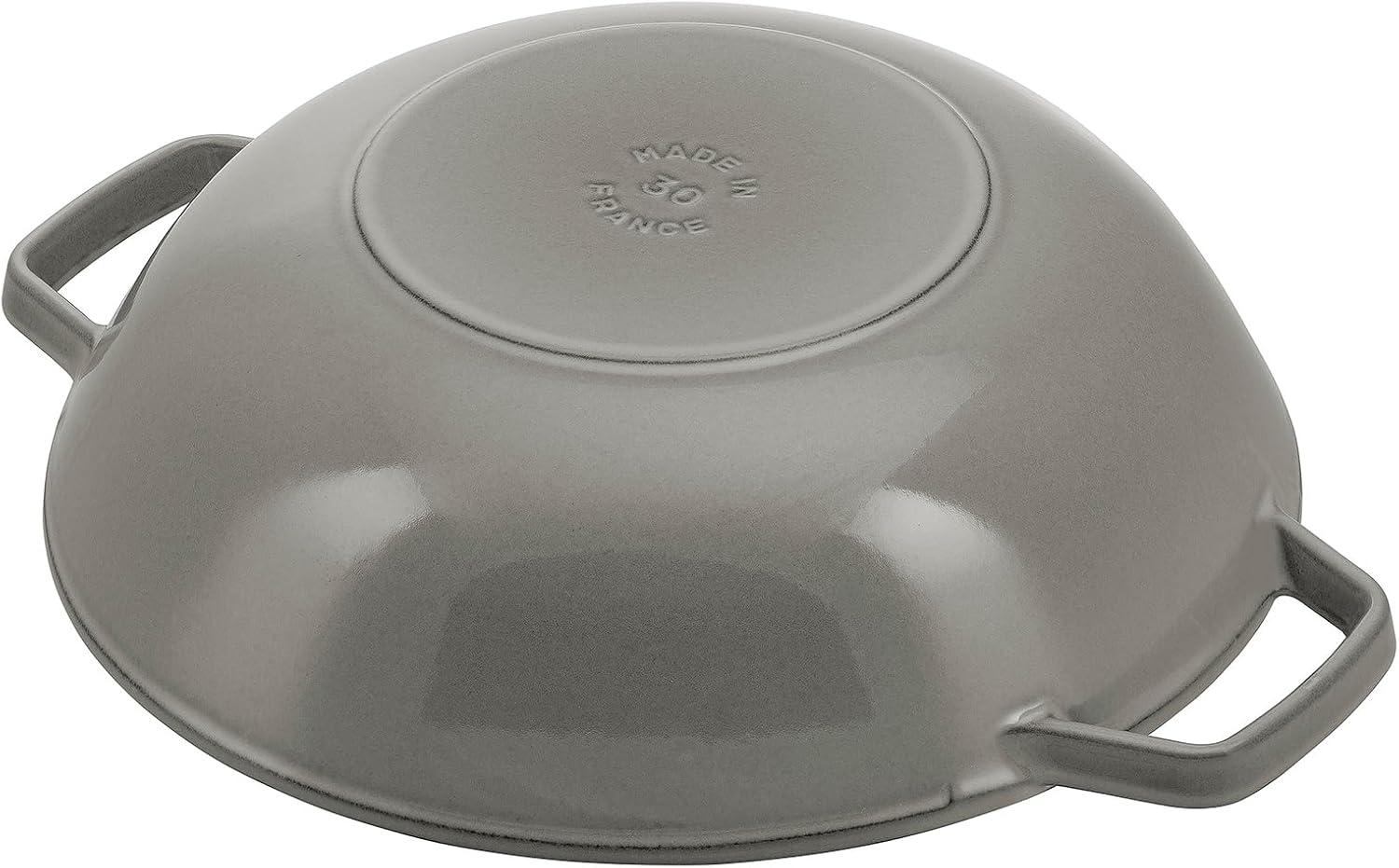 Staub Cast Iron Perfect Pan, Wok, Dutch Oven, 4.5-quart, serves 4-5, Made in France, Dark Blue