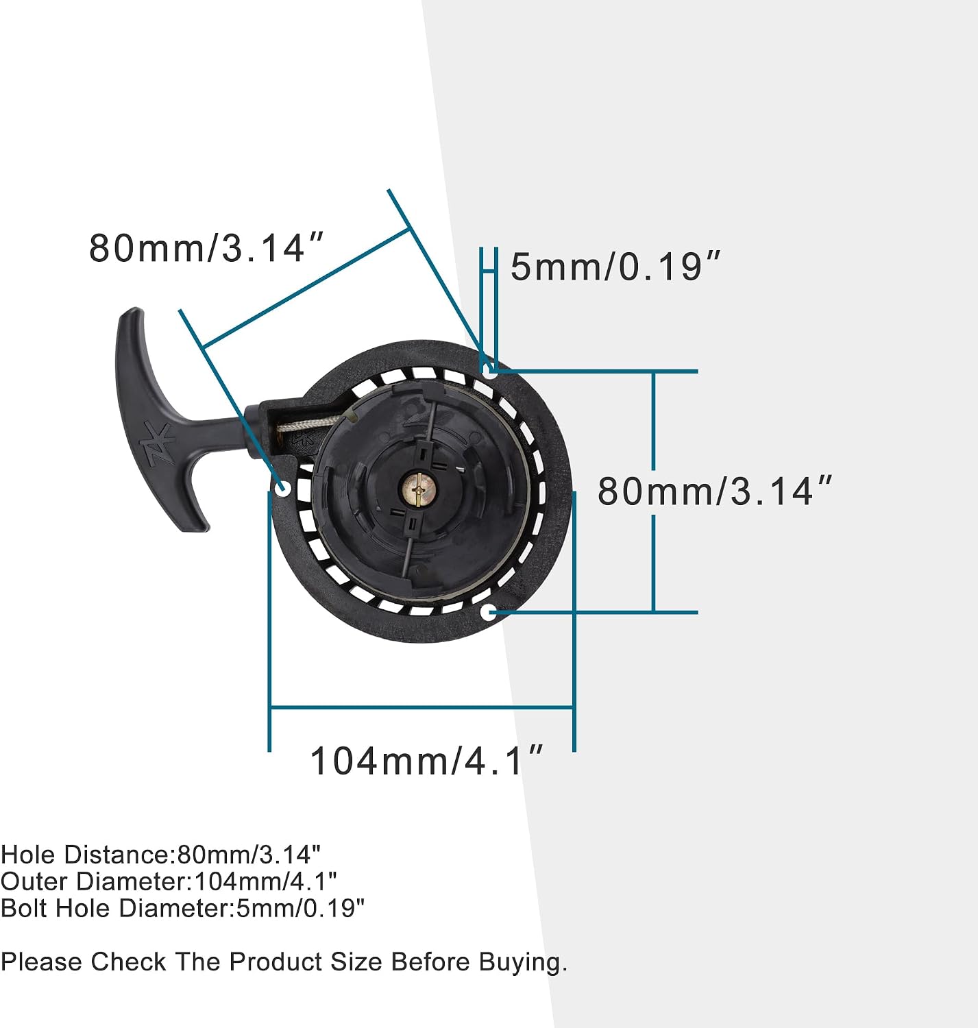 GOOFIT Pull Start Recoil Replacement for MM-B80 MM-B80R Youth Mini Bike Baja Doodlebug 2.8hp DB30 97cc Doodle Bug Mini Racer Bike Motovox MBX10 MBX11 MBX12 Parts