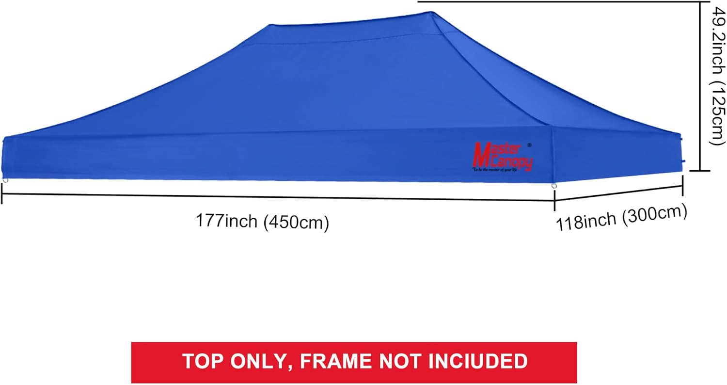 MASTERCANOPY 10x10 Replacement Pop Up Canopy Top for Kingkong Frame Gray
