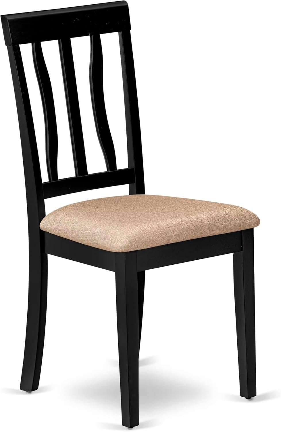 East West Furniture ANC-WHI-W Antique Dining Room Chairs - Slat Back Solid Wood Seat Chairs, Set of 2, Buttermilk & Cherry