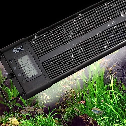 hygger Aquarium Programmable LED Light, for 30~36in Long Full Spectrum Plant Fish Tank Light with LCD Setting Display, 7 Colors
