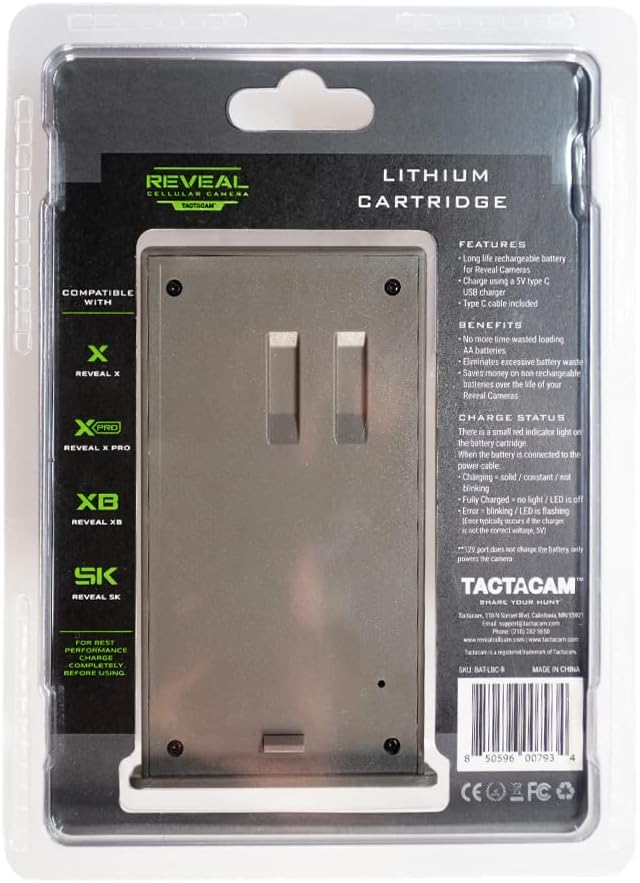 TACTACAM Reveal External Solar Panel for All Reveal Cellular Trail Cameras X Pro, X Pro 3.0, X 2.0, X 3.0, SK, XB