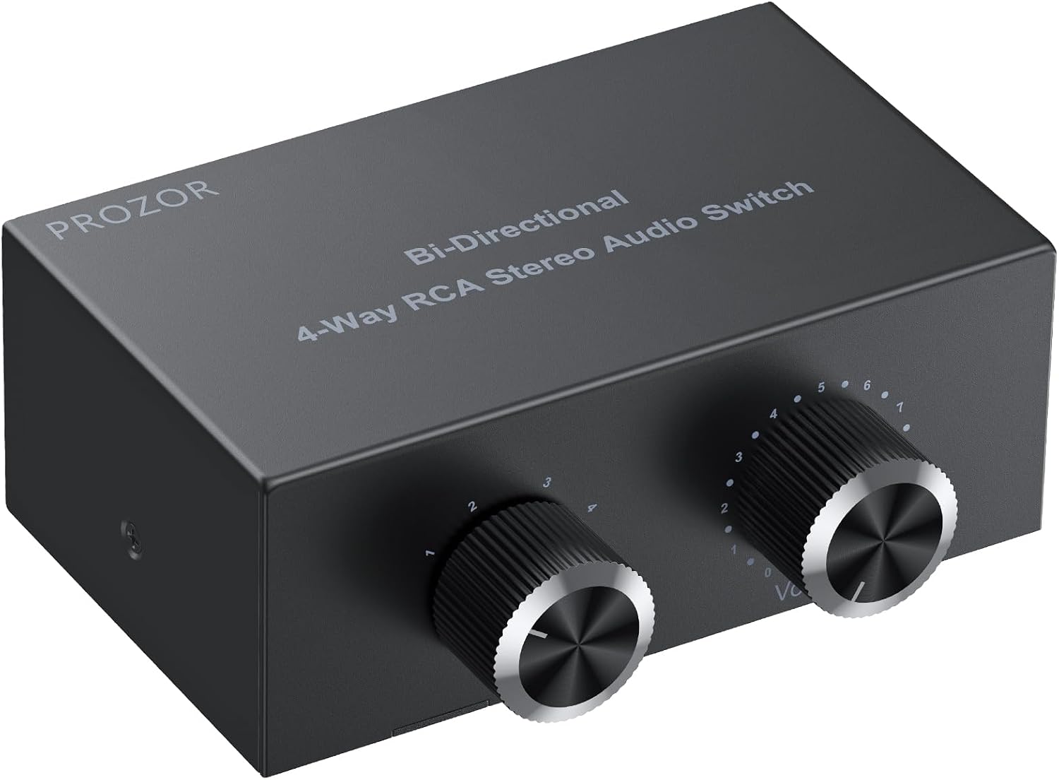PROZOR RCA Stereo Audio Switcher - 2 in 1 Out R/L Stereo Audio Switch