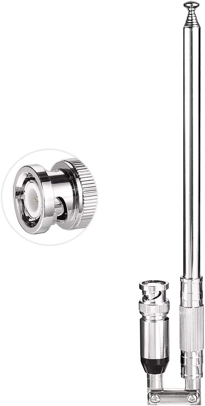 Bingfu 20-1300MHz Police Scanner Antenna 8 Section Telescopic BNC Male Compatible with Uniden Bearcat Whistler Radio Scanner Cobra Midland Portable