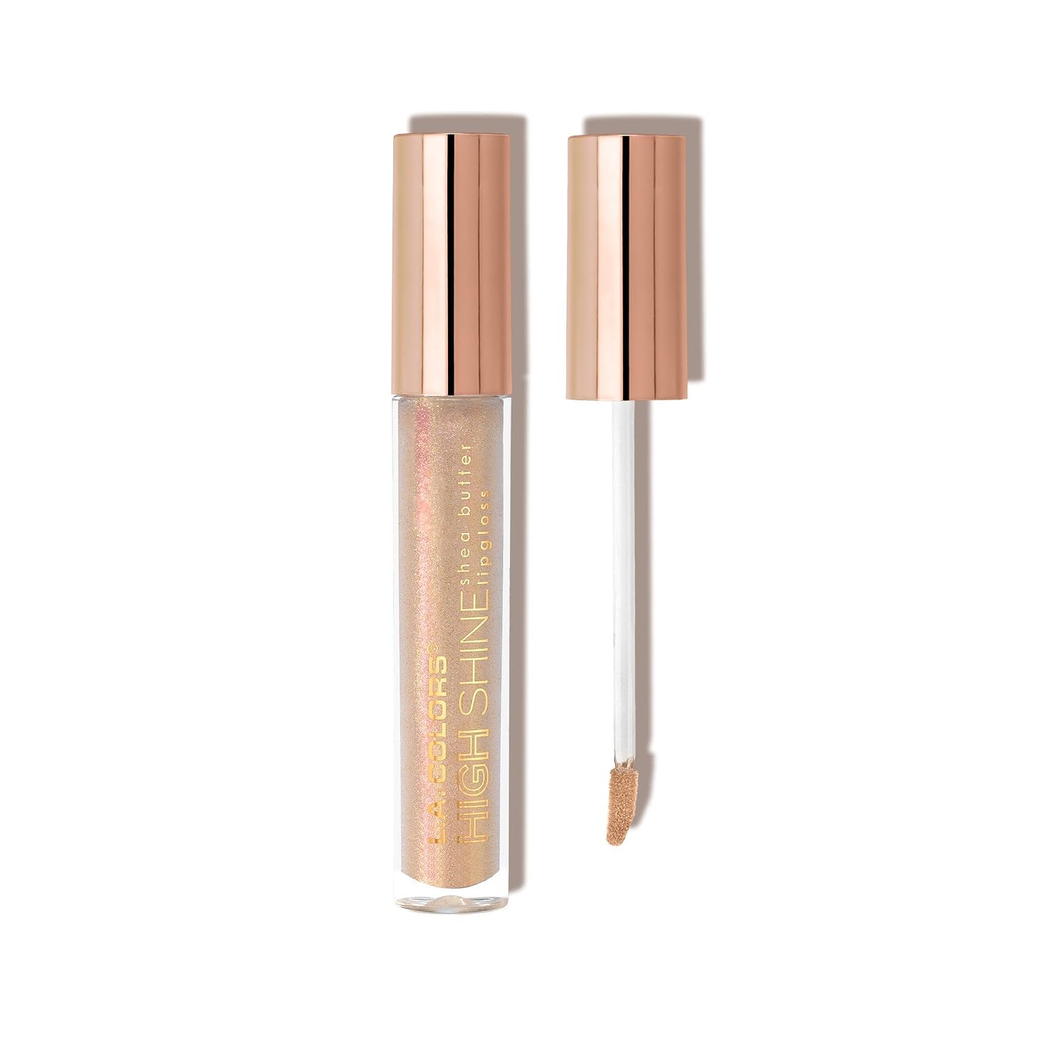 L.A. COLORS High Shine Shea Butter Lip Gloss, Baby Cakes, 0.14 Oz