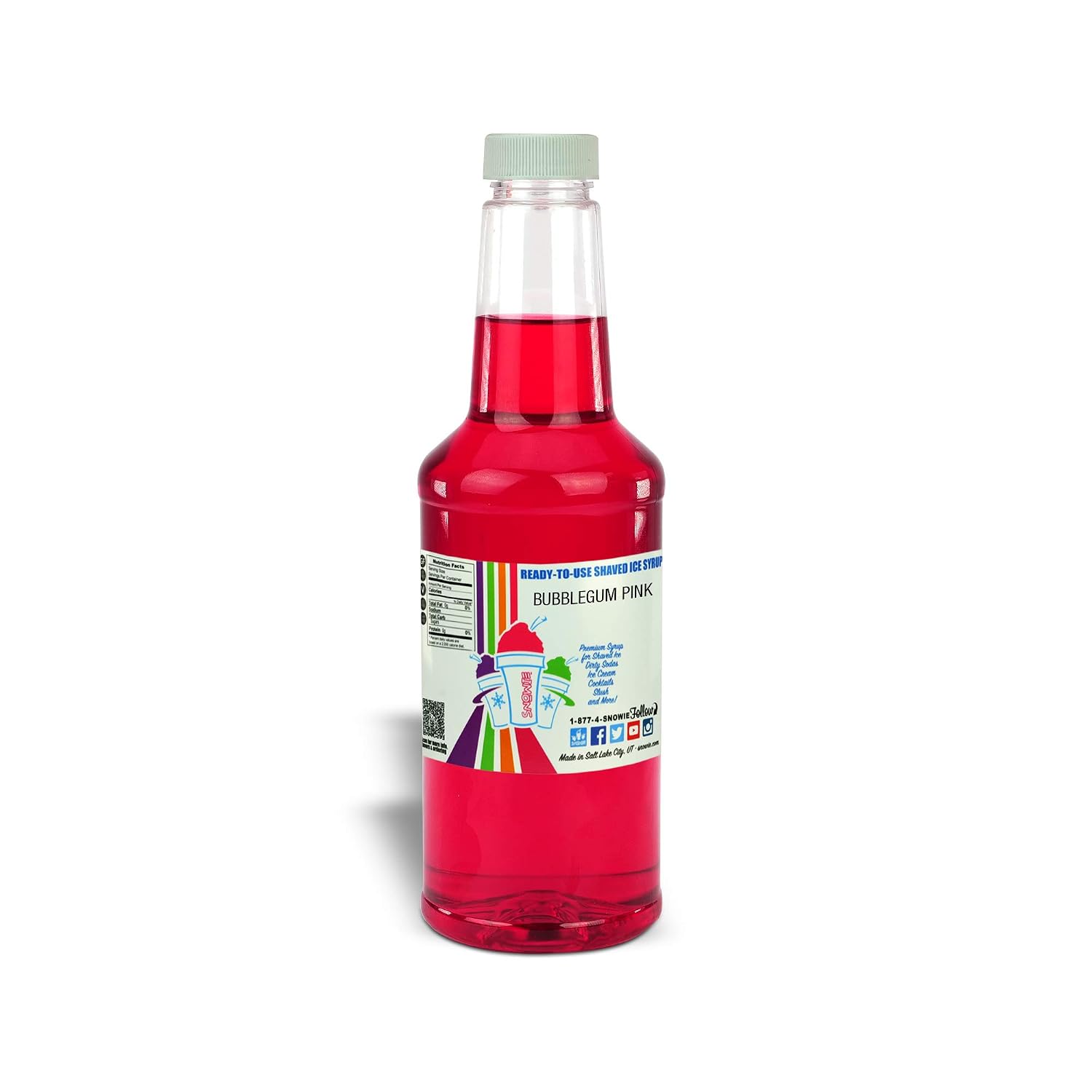 SNOWIE Ready to Use Shaved Ice Snow Cone Syrup - Gallon (Cotton Candy Pink)