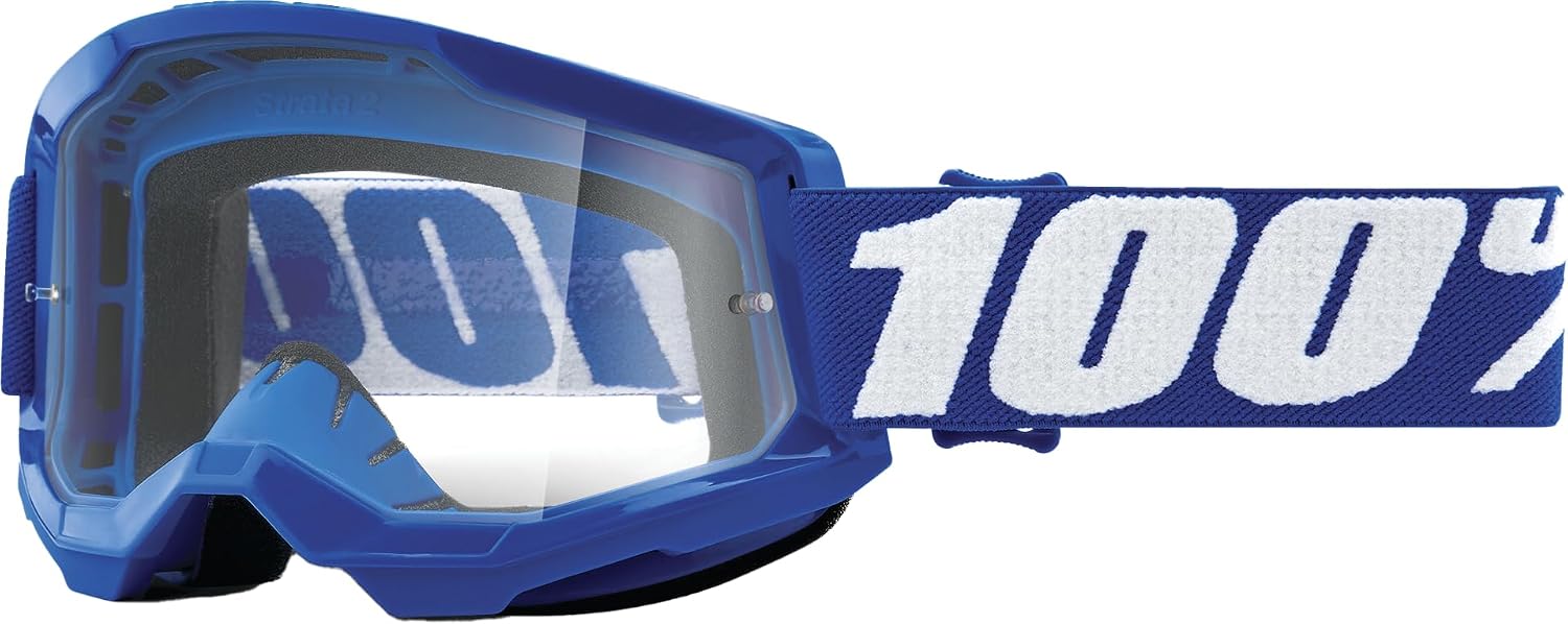 100% STRATA 2 Goggles - Sports Goggles for Motocross & Mountain Biking - Eyewear for Bike Riders - Motocross Eyewear for Men