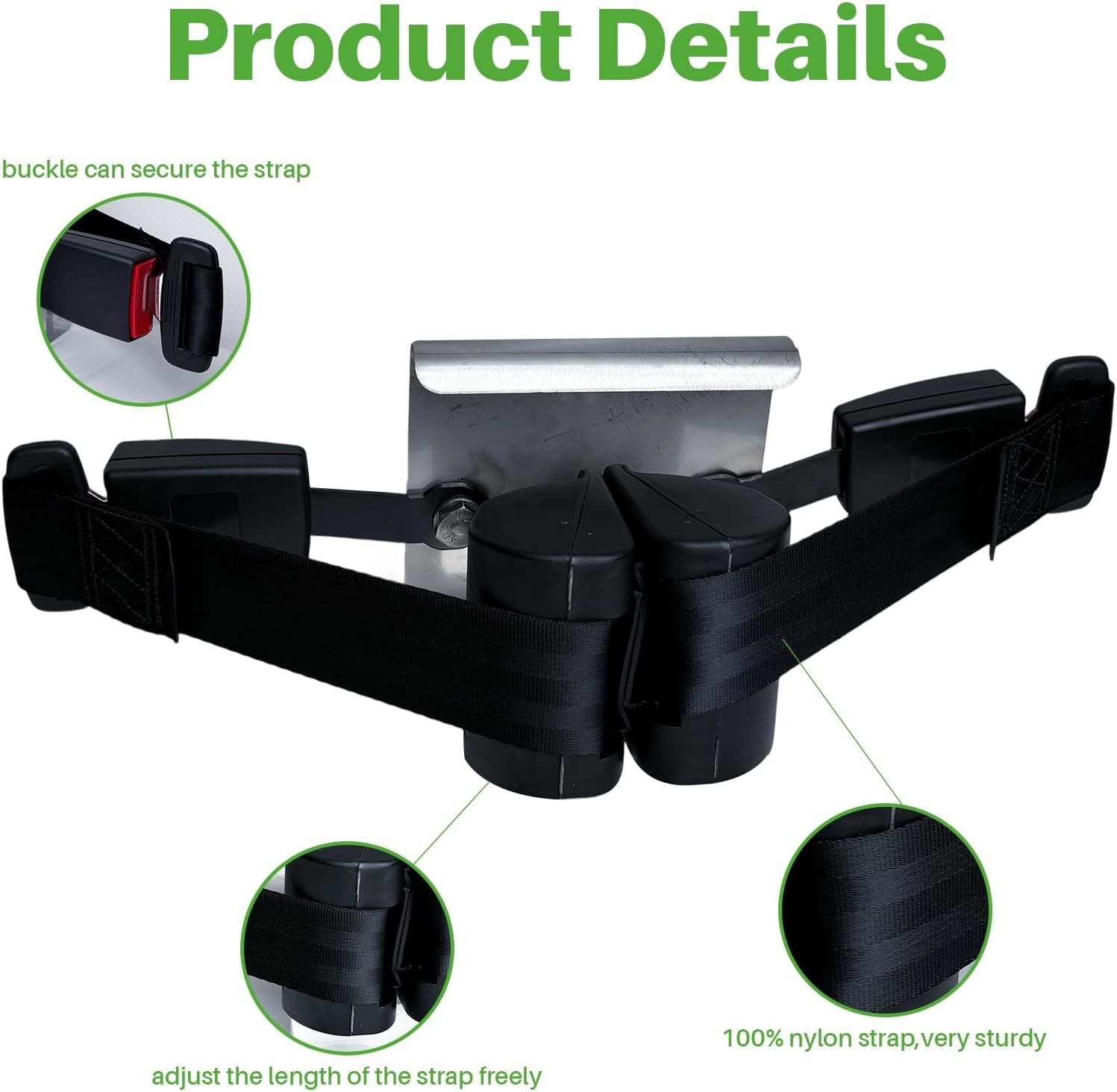 No Drilling Golf Cart Bag Holder Bracket/for 2+2 Rear Seat with Sand Bottle | Adjustable Golf Cart Bag Attachment Compatible with Evolution Golf