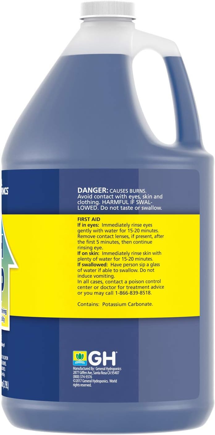 General Hydroponics pH Up Liquid Premium Buffering For pH Stability, Quart