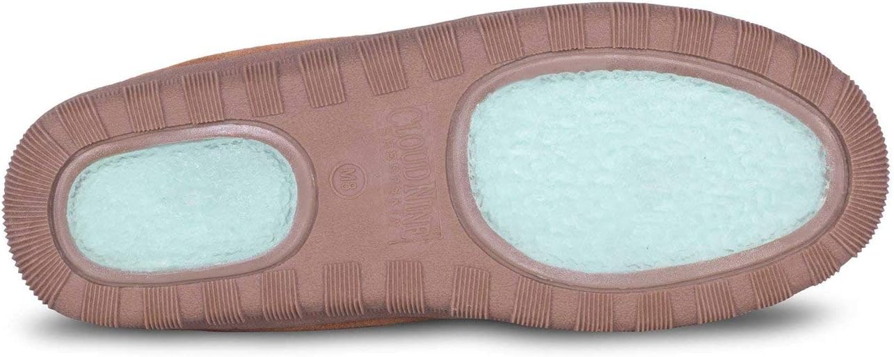 Cloud Nine Rainier Men's Sheepskin Moccasins with Elk Hide | Elk hide upper, genuine sheepskin lining, removable insole, durable TPR sole, indoor/outdoor comfort