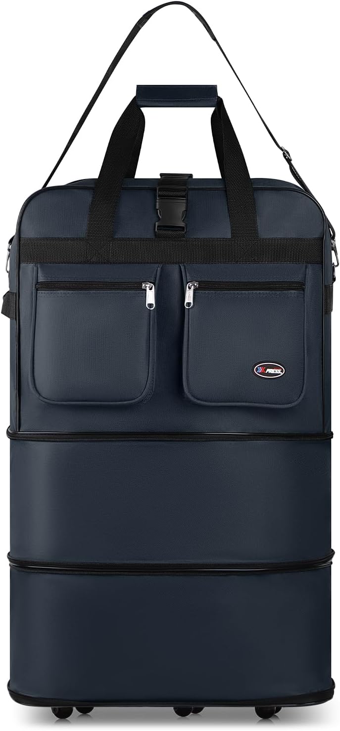 40'' Expandable Rolling Duffel Bag Suitcases w/Wheels,Foldable Luggage Bag