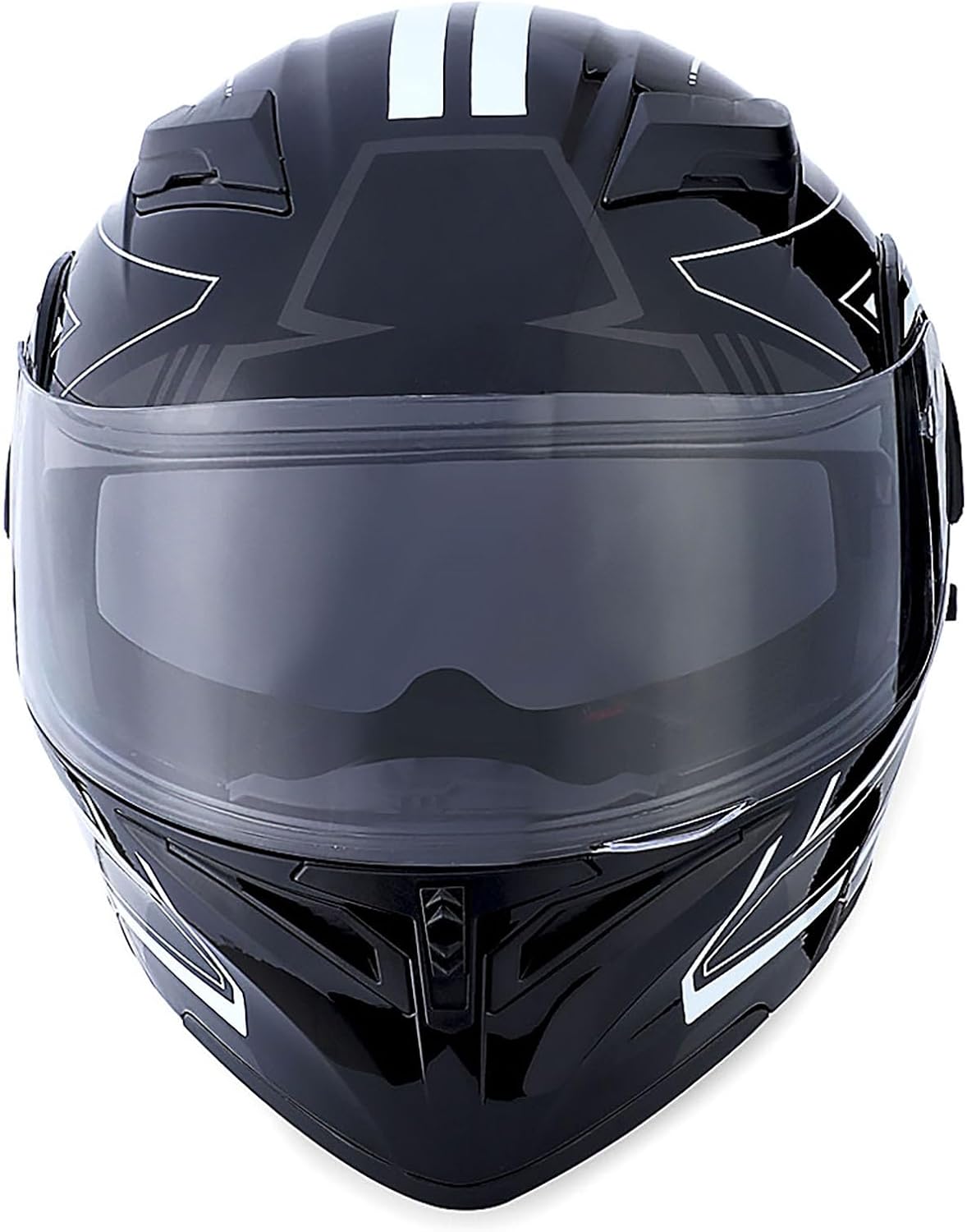 1Storm Motorcycle Modular Full Face Helmet Bike Flip up Dual Visor Sun Shield: HB89 Matt Black