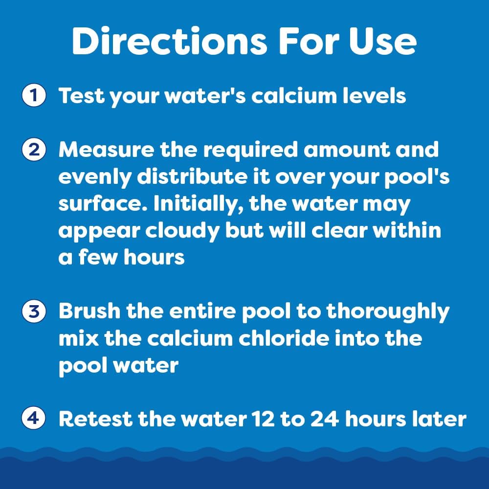In The Swim Calcium Hardness Increaser for Swimming Pools - 25 Pounds | Fast-Acting, Scale Prevention - 94% Calcium Chloride
