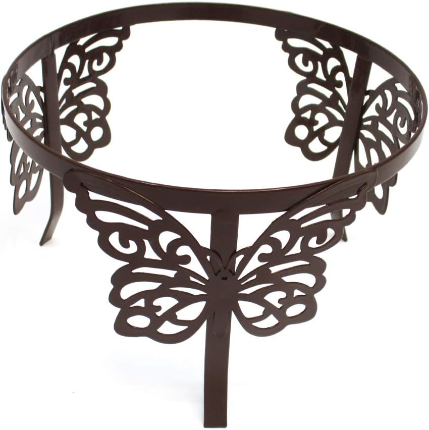 Trademark Innovations Butterfly Metal Gazing Ball Stand Garden Pedestal