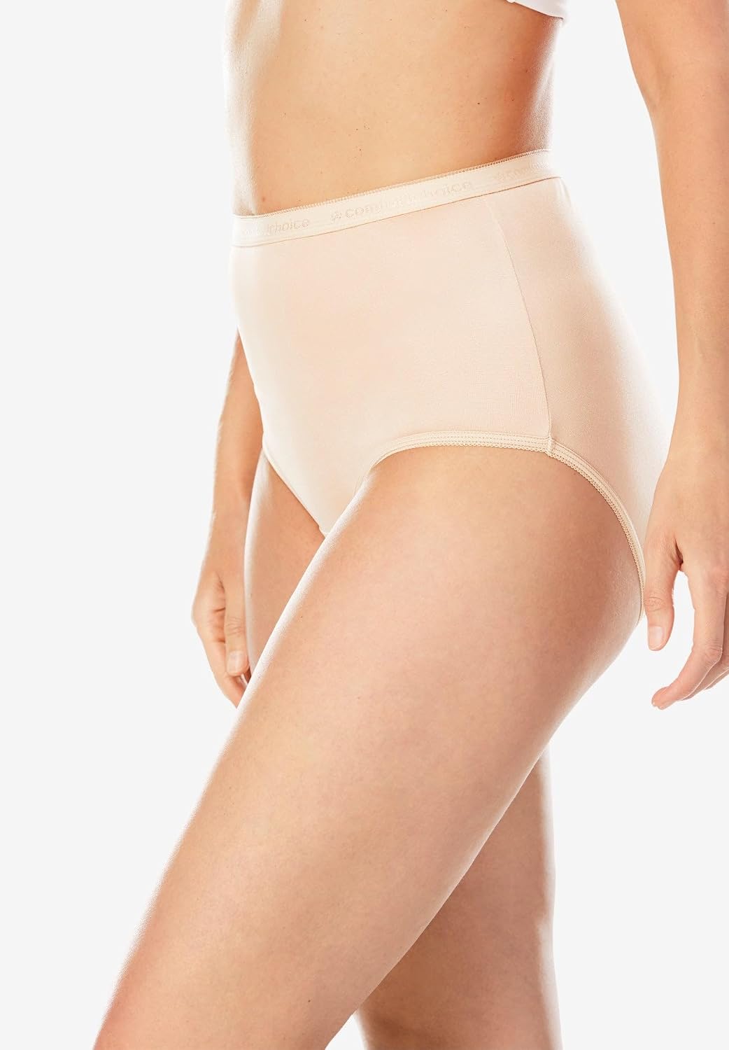 Comfort Choice Plus Size Full Coverage Nylon Brief 10-Pack