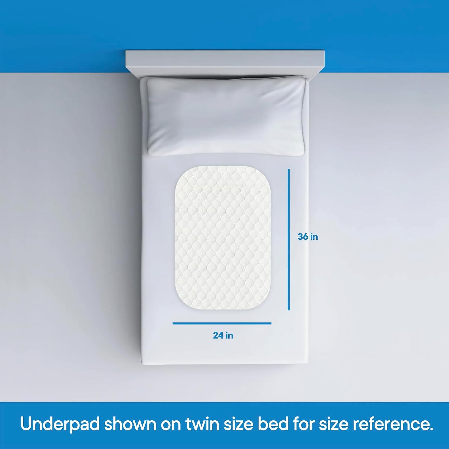 RMS Ultra Soft 4-Layer Washable and Reusable Incontinence Bed Pad, 34"x36" | Premium Quilted Bed Pad for Incontinence, waterproof reusable protector helps keep mattresses, furniture and wheelchairs dry
