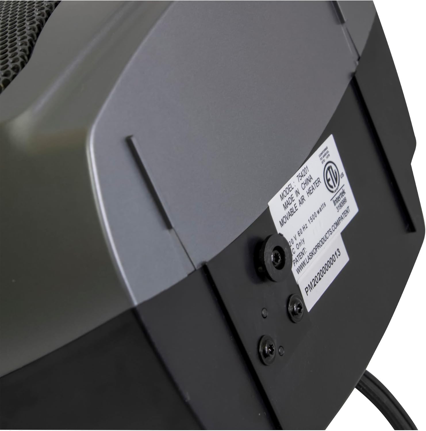 Lasko Portable Indoor Ceramic Space Heater - 9” - 754201 - Dark Gray