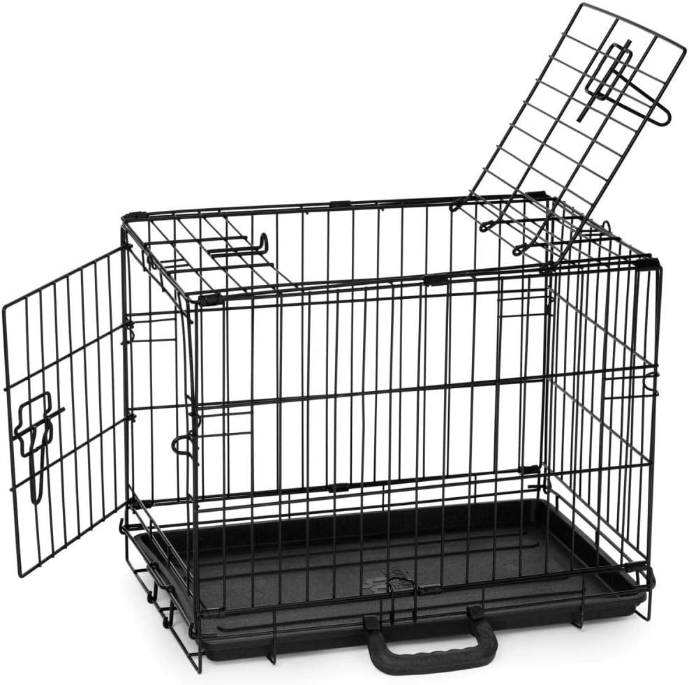 Precision Pet Products Two Door Provalue Wire Dog Crate, 24 Inch, For Pets 15-30 lbs, With 5-Point Locking System