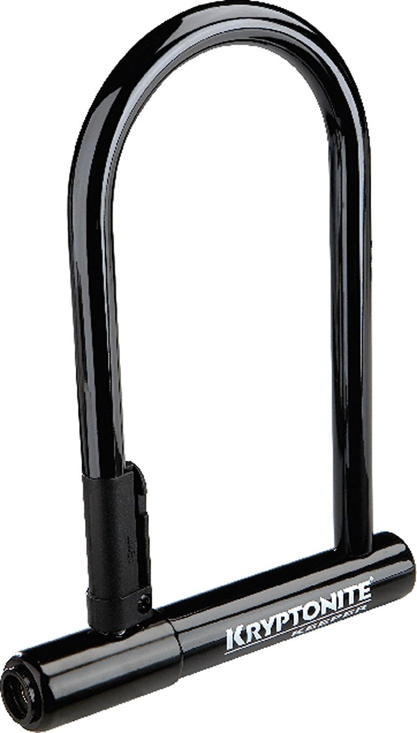 Kryptonite Keeper 12 Standard Heavy Duty Bicycle U-Lock with Bracket (4-Inch x 8-Inch), Black | bike-locks