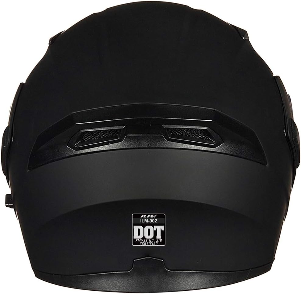 ILM Motorcycle Dual Visor Flip up Modular Full Face Helmet DOT Model 902/902L