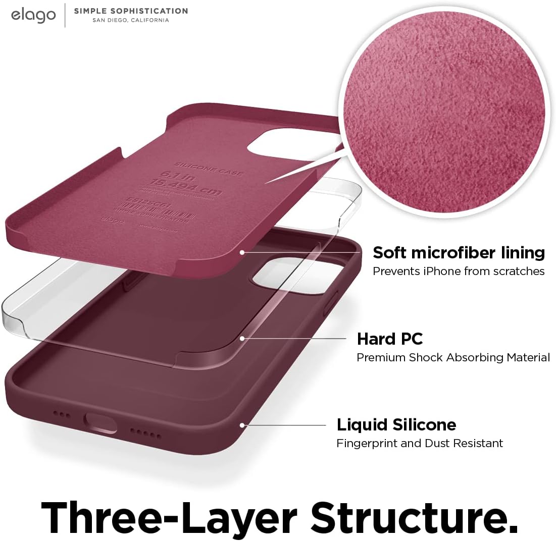 elago Premium Liquid Silicone Case for iPhone 12 Mini Lavender