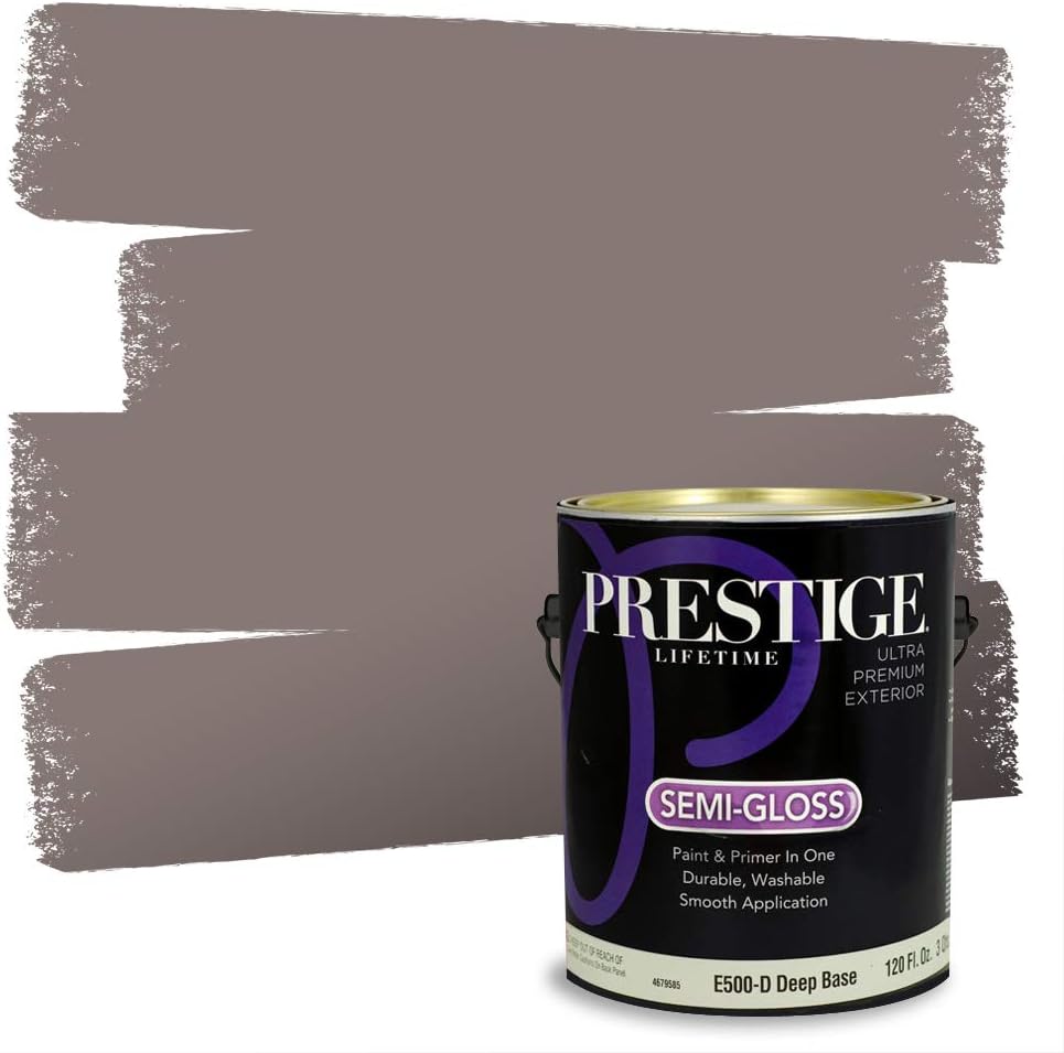 PRESTIGE Paints Exterior Paint and Primer In One, 1-Gallon, Satin, Comparable Match of Sherwin Williams* Socialite*