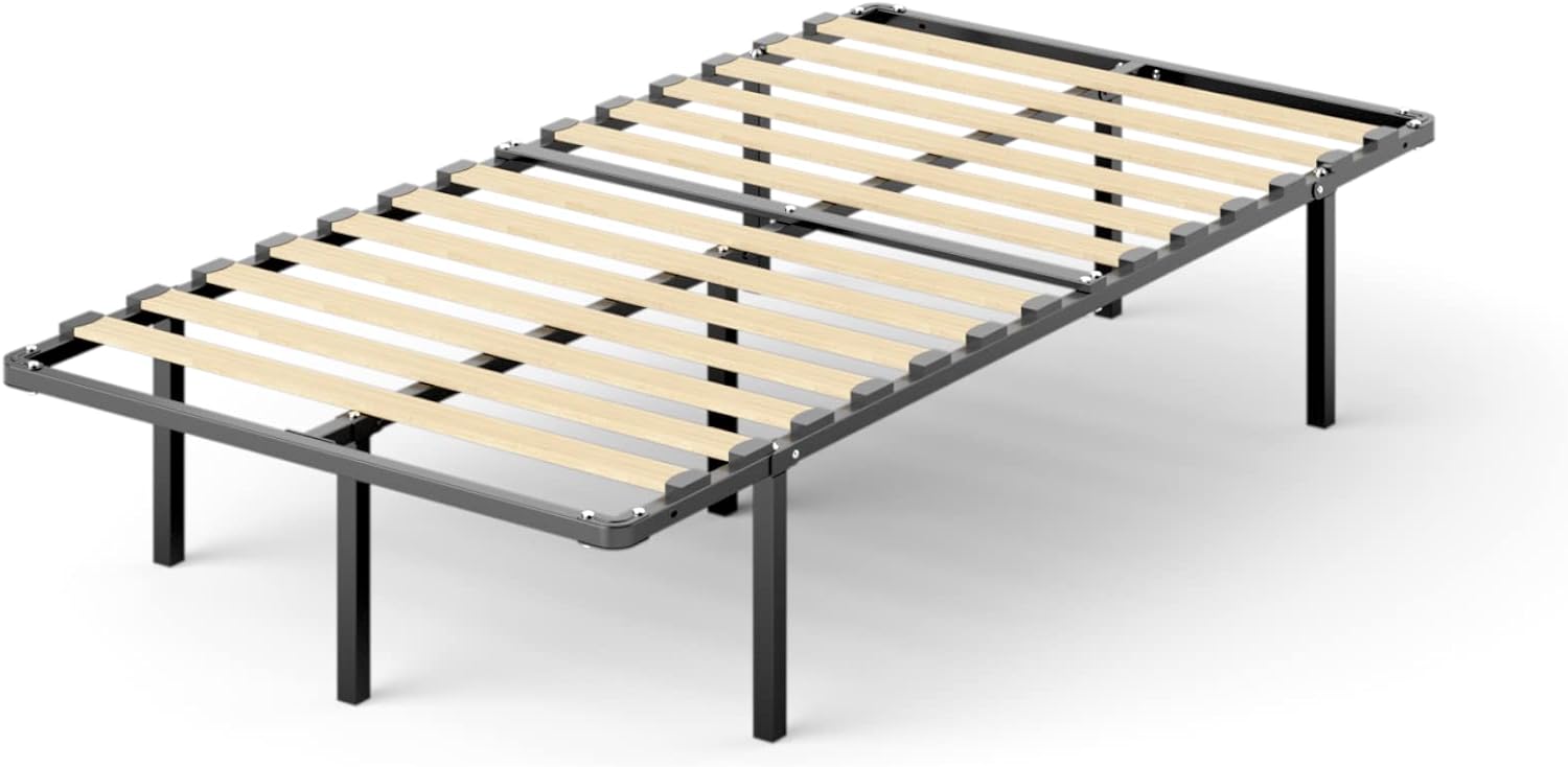 ZINUS SmartBase Compack Mattress Foundation, 14 Inch Metal Bed Frame, No Box Spring Needed, Sturdy Steel Slat Support, Full