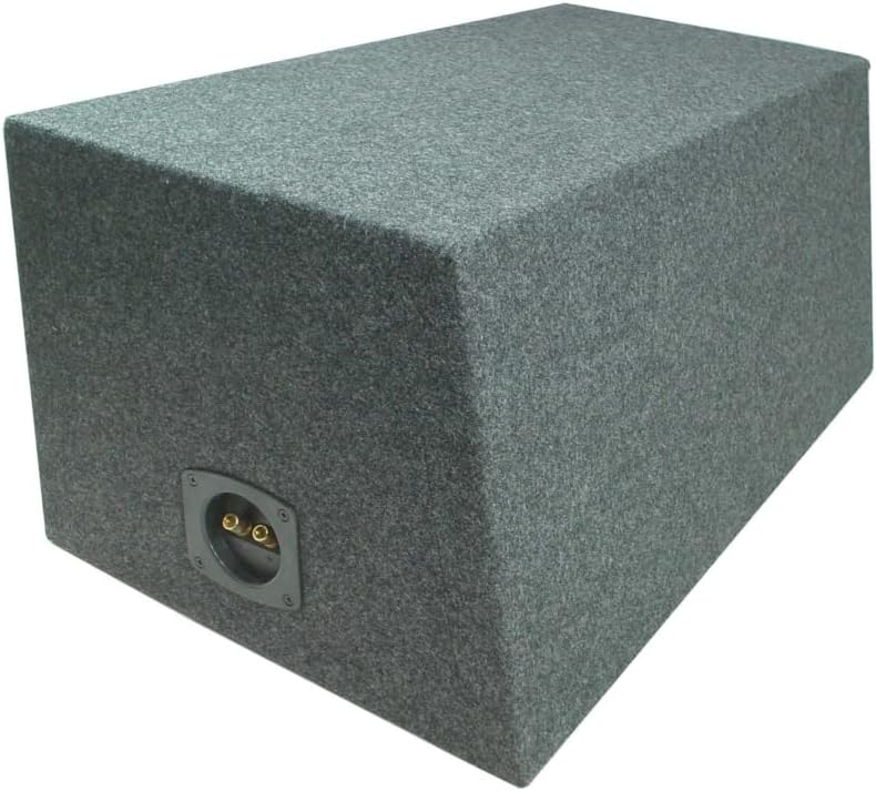 Dual 15" Sealed Subwoofer Enclosure Rear Angle Sub Box 5/8" MDF Wood ASC | Air-tight design for accurate deep bass, space-saving wedge shape