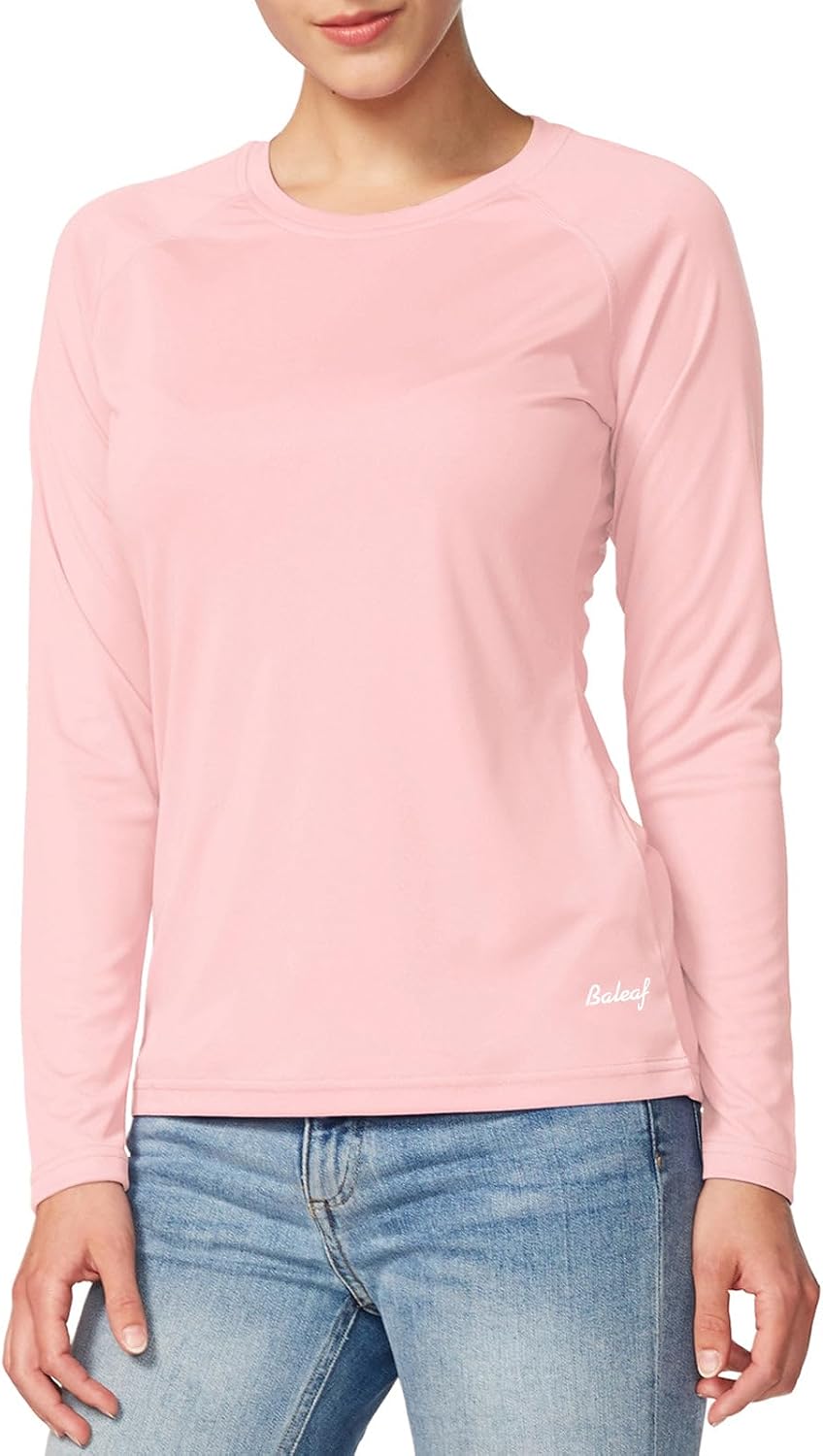 baleaf Women's UPF 50+ Sun Shirts Long Sleeve Stretchy Quick Dry | Lightweight, Rash Guard, UPF 50+ Sun Protection, Breathable Comfort material for Hking Workout, Excellent for hot weather