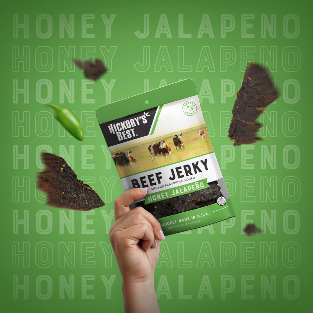 Enjoy Peppered Beef Jerky 8 oz (Pack of 1) | High Protein | No Nitrites